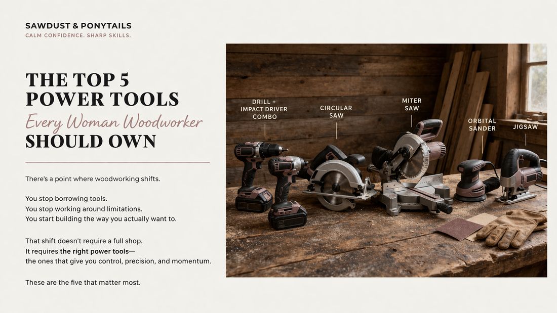 The Top 5 Power Tools Every Woman Woodworker Should Own