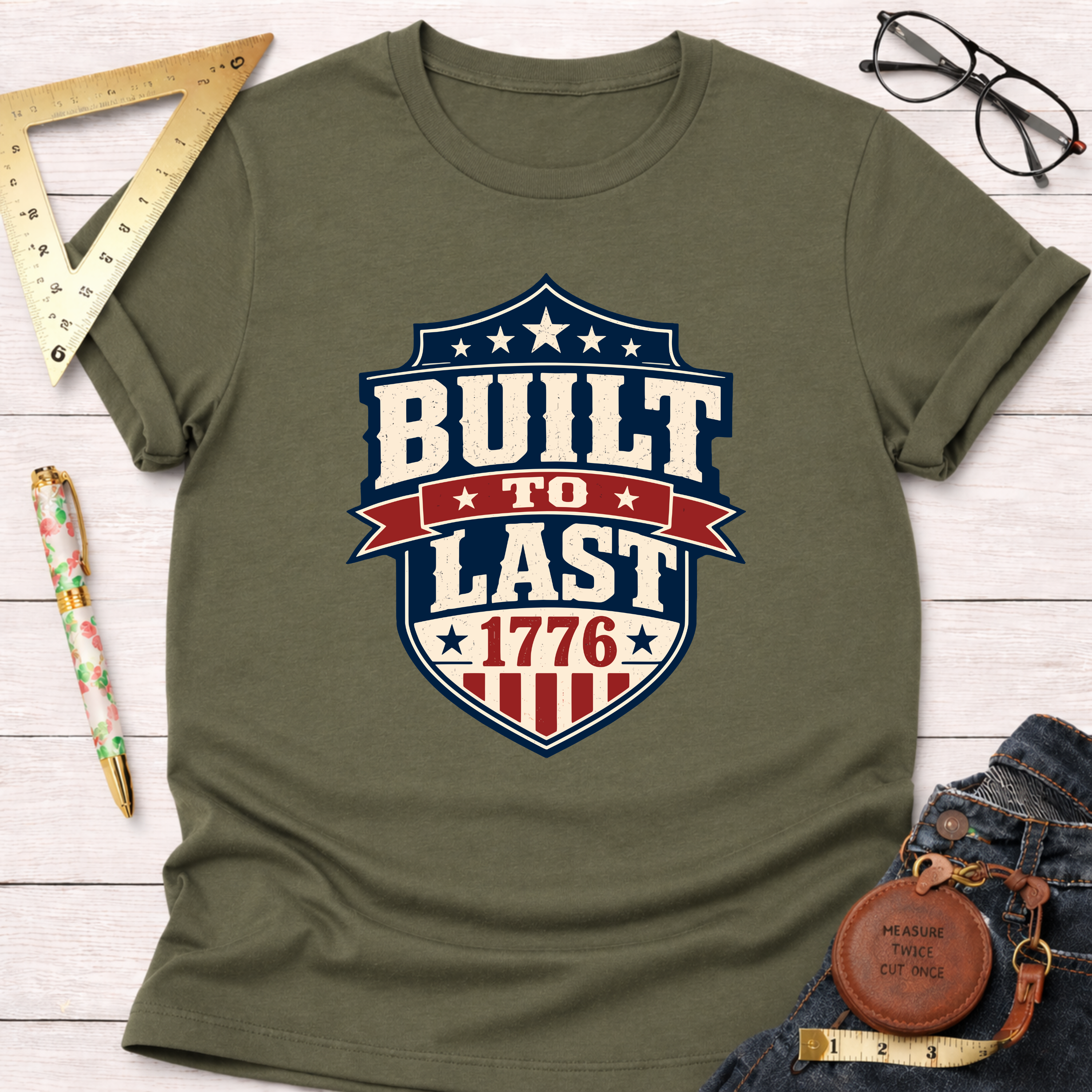 Built To Last Badge T-Shirt