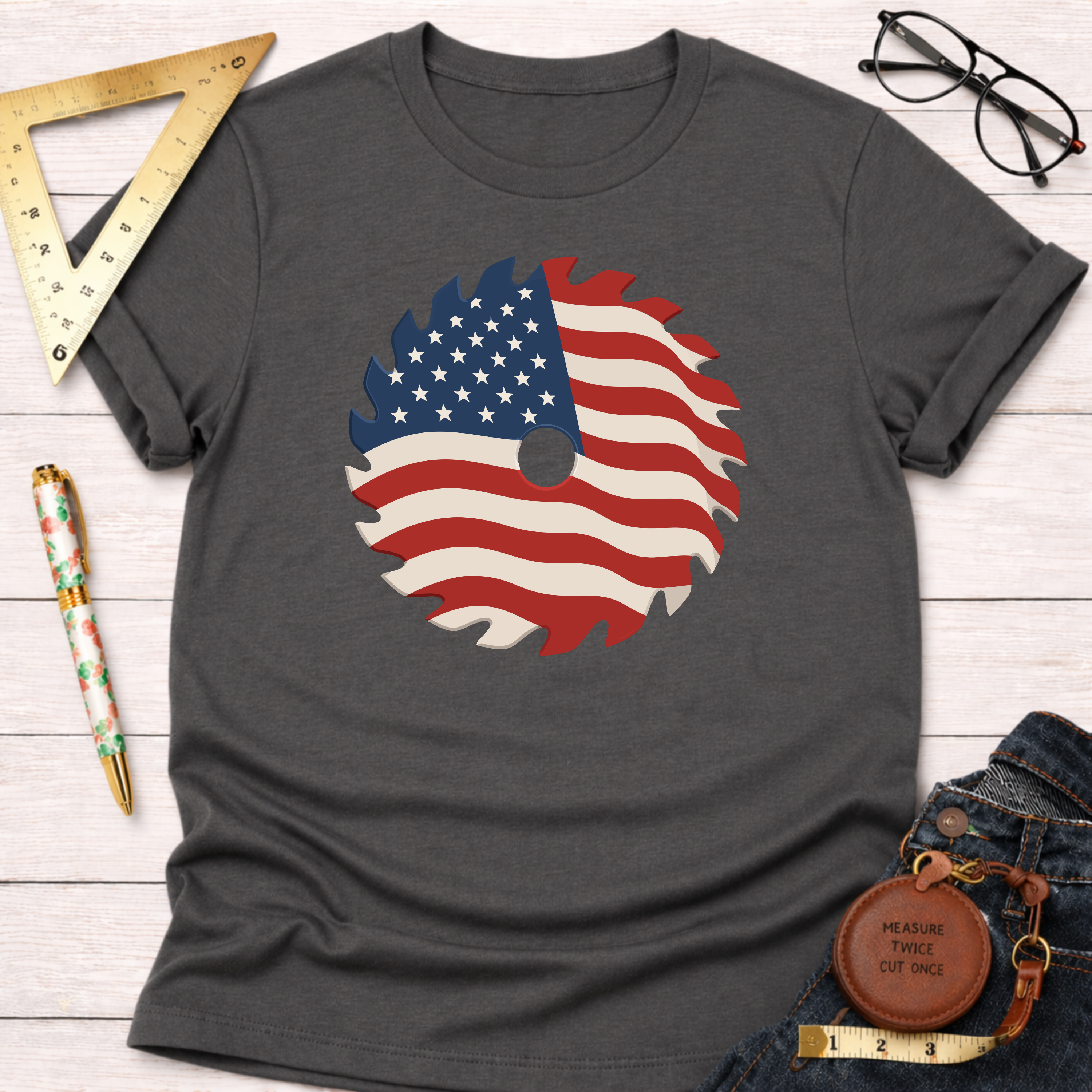 Patriotic Saw Blade T-Shirt