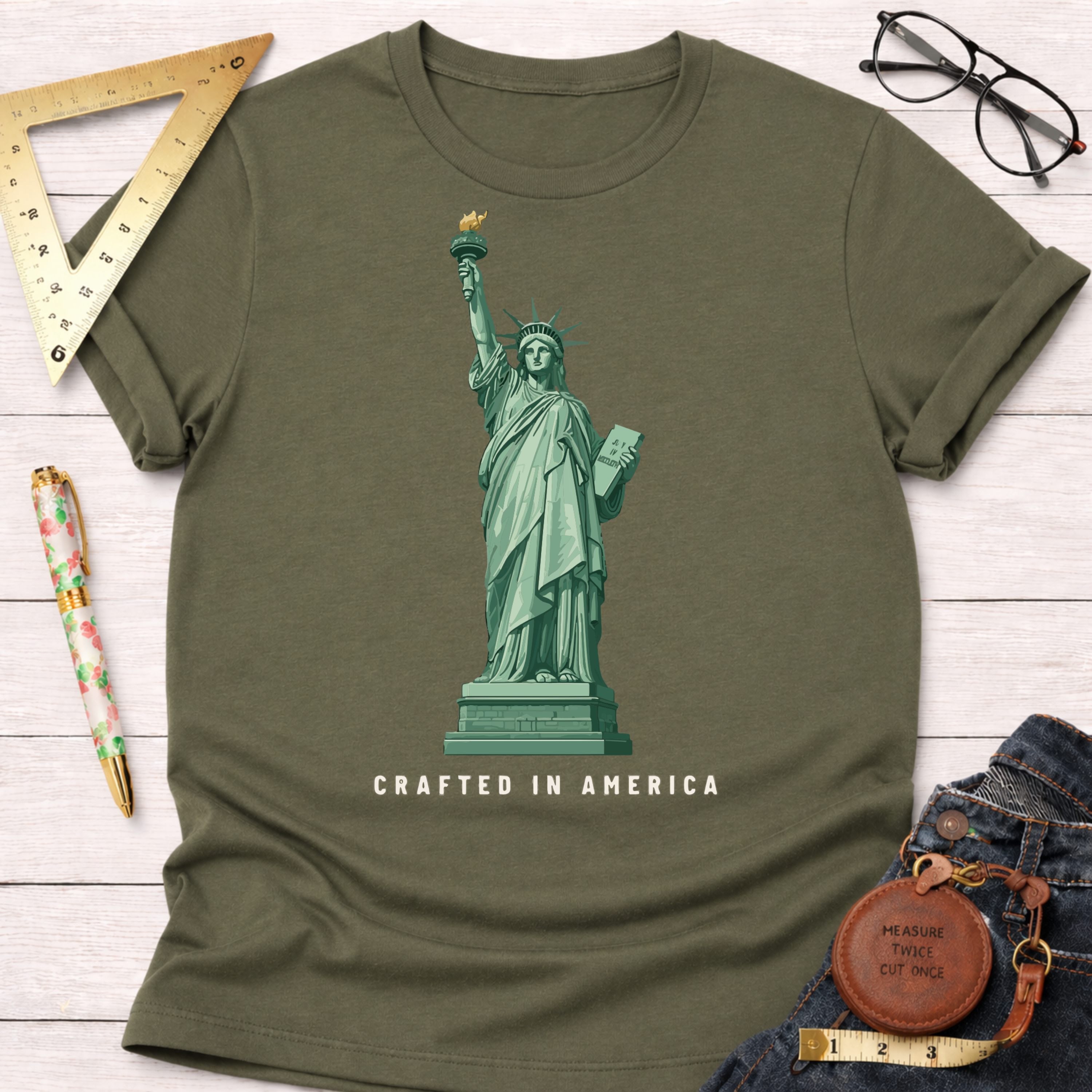 Copy of Crafted In America Lady Liberty T-Shirt