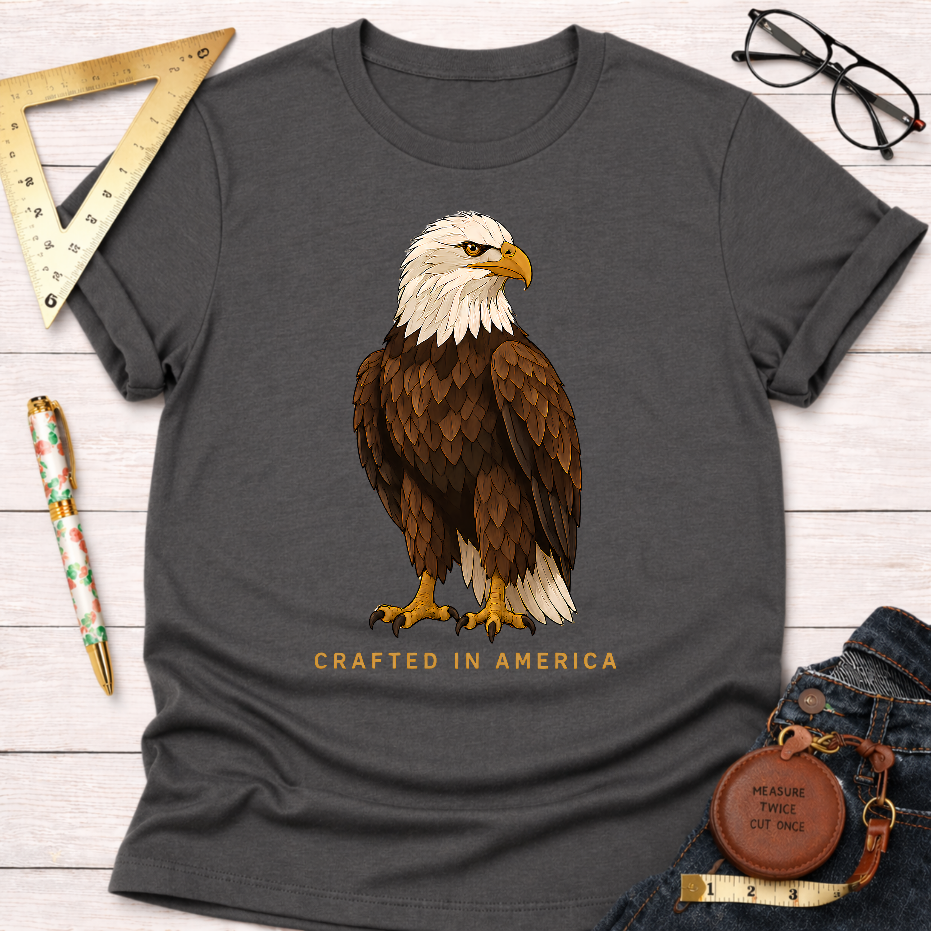 Crafted In America Bald Eagle T-Shirt