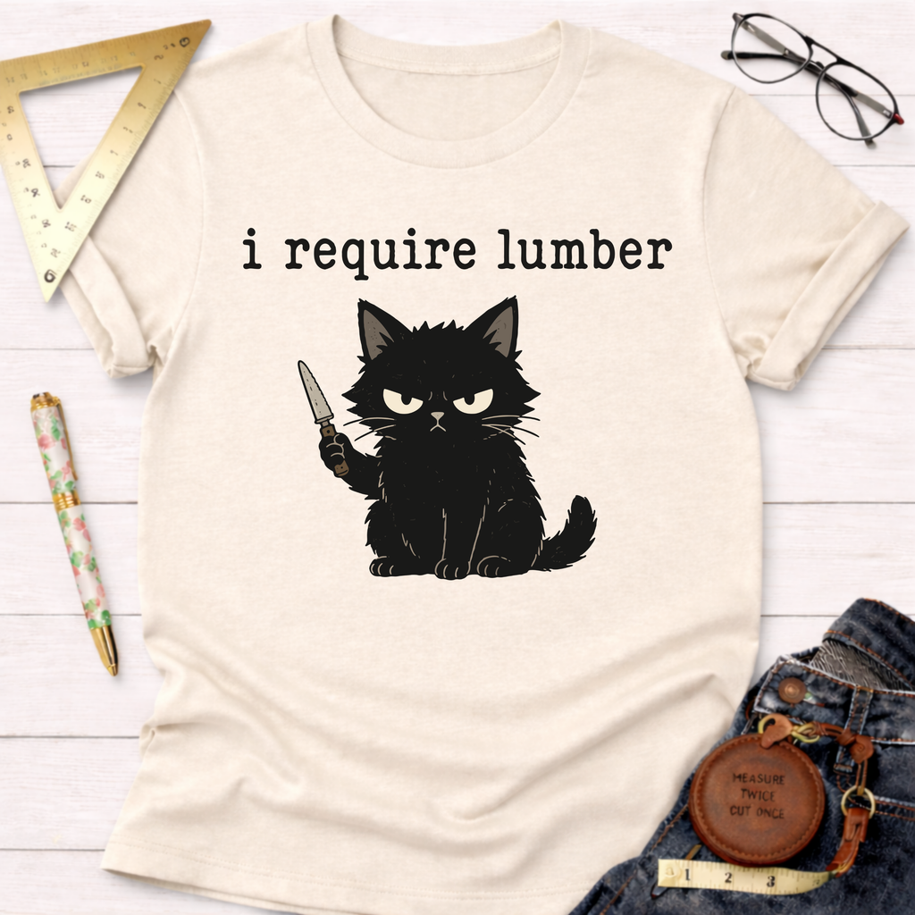 I Require Lumber Angry Cat T-Shirt