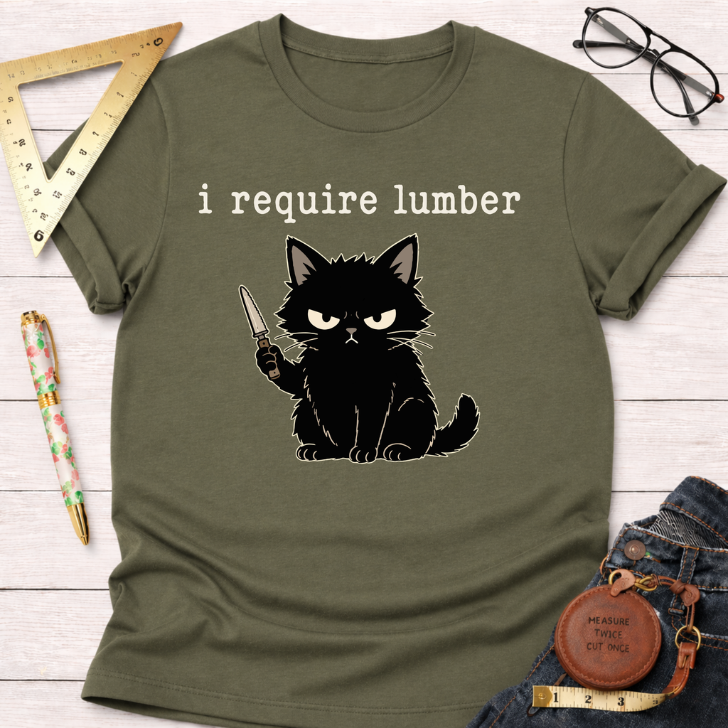 I Require Lumber Angry Cat T-Shirt