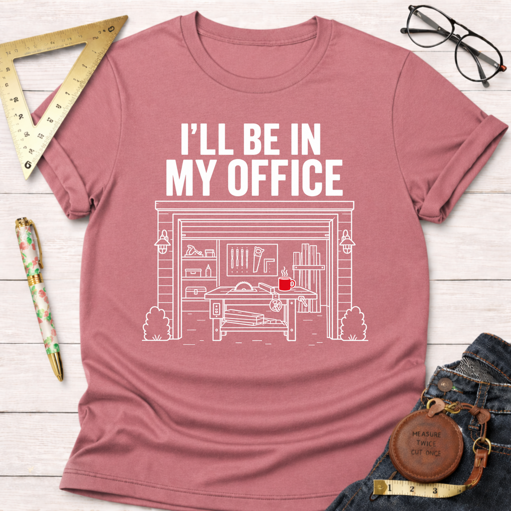 I'll Be in My Garage Office Workshop T-Shirt