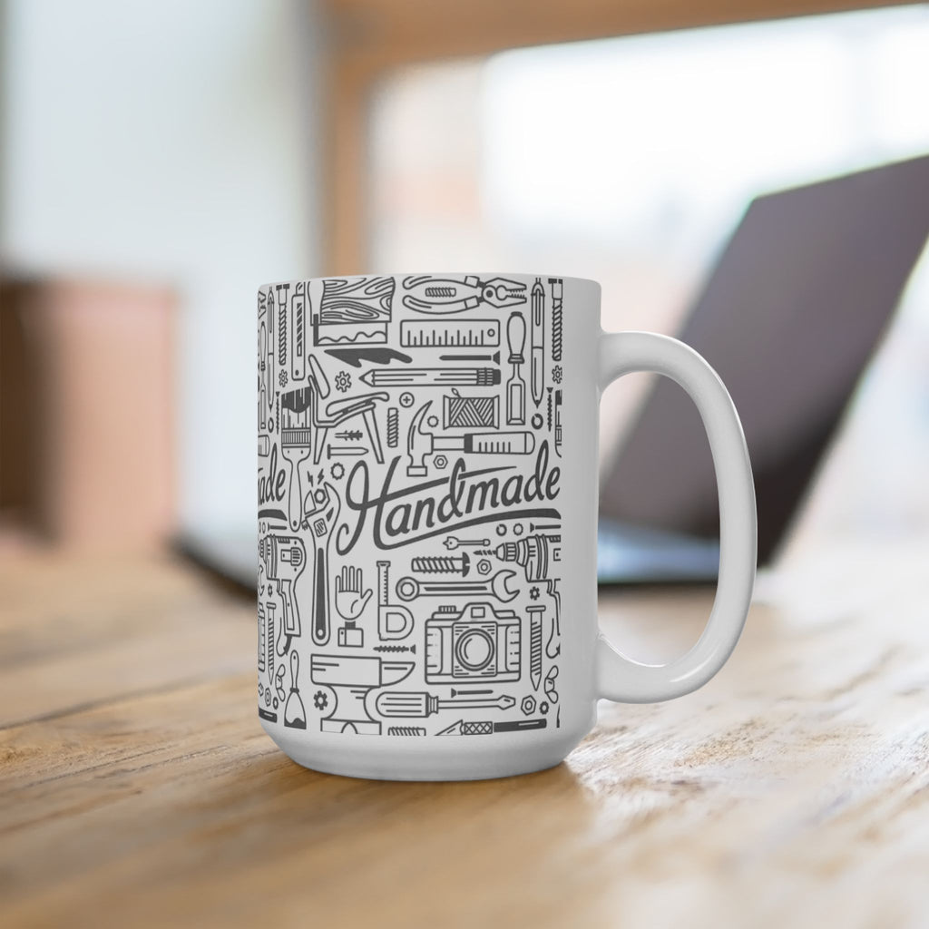 Handmade Ceramic Mug | Woodworker & Maker Coffee Cup 15 oz