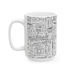 Handmade Ceramic Mug | Woodworker & Maker Coffee Cup 15 oz