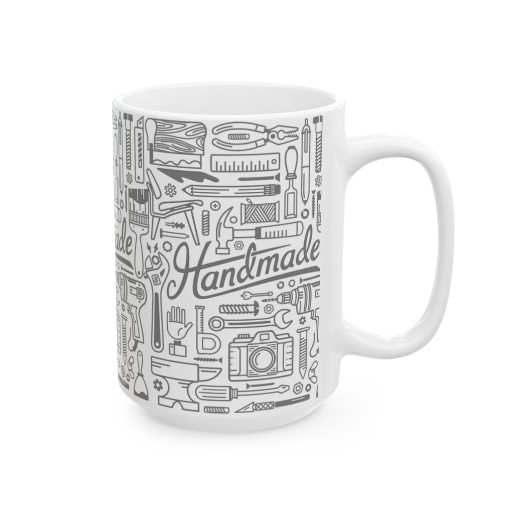 Handmade Ceramic Mug | Woodworker & Maker Coffee Cup 15 oz