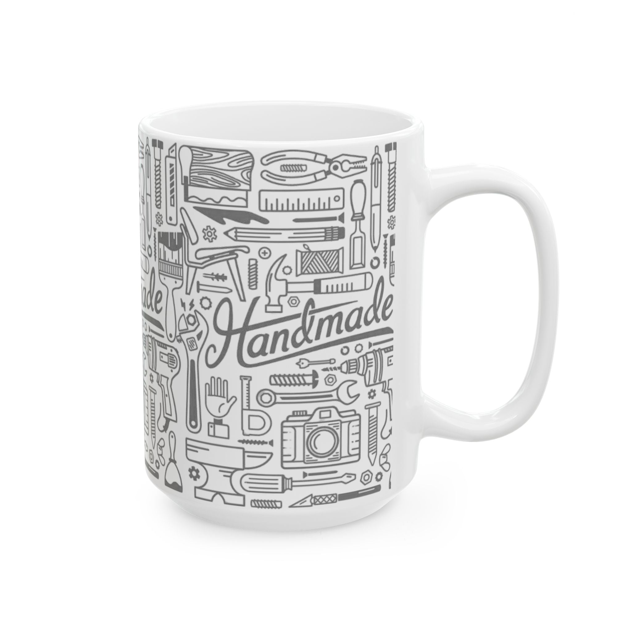 Handmade Ceramic Mug | Woodworker & Maker Coffee Cup 15 oz