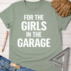 Women's funny woodworking graphic tee shirt for female woodworkers, makers, and DIY builders — Sawdust & Ponytails