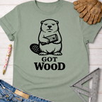 Women's funny woodworking graphic tee shirt for female woodworkers, makers, and DIY builders — Sawdust & Ponytails.
