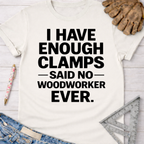 Women's funny woodworking graphic tee shirt for female woodworkers, makers, and DIY builders — Sawdust & Ponytails.