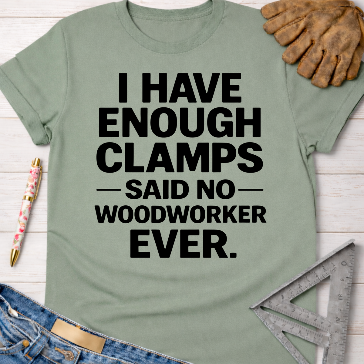 Women's funny woodworking graphic tee shirt for female woodworkers, makers, and DIY builders — Sawdust & Ponytails.