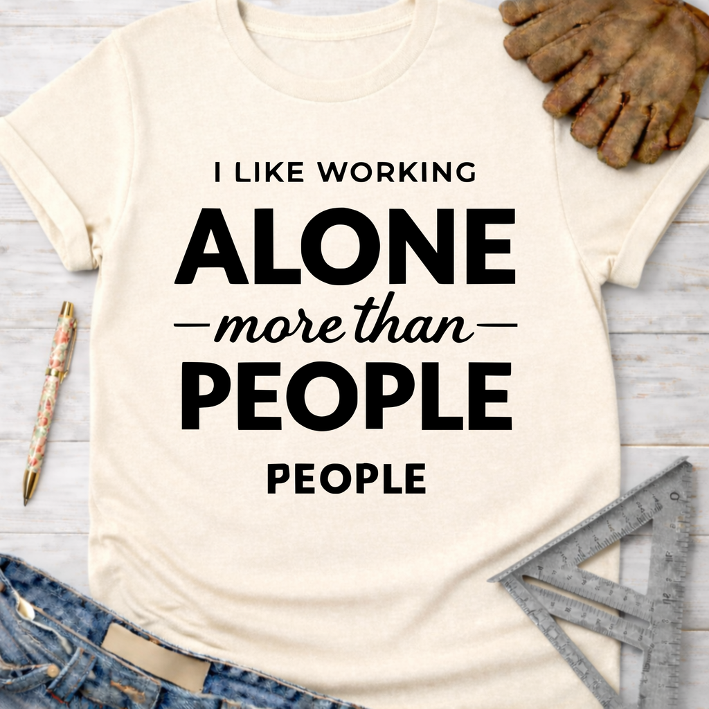 Women's funny woodworking graphic tee shirt for female woodworkers, makers, and DIY builders — Sawdust & Ponytails.