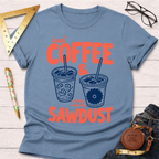 Iced Coffee And Sawdust Coral T-Shirt