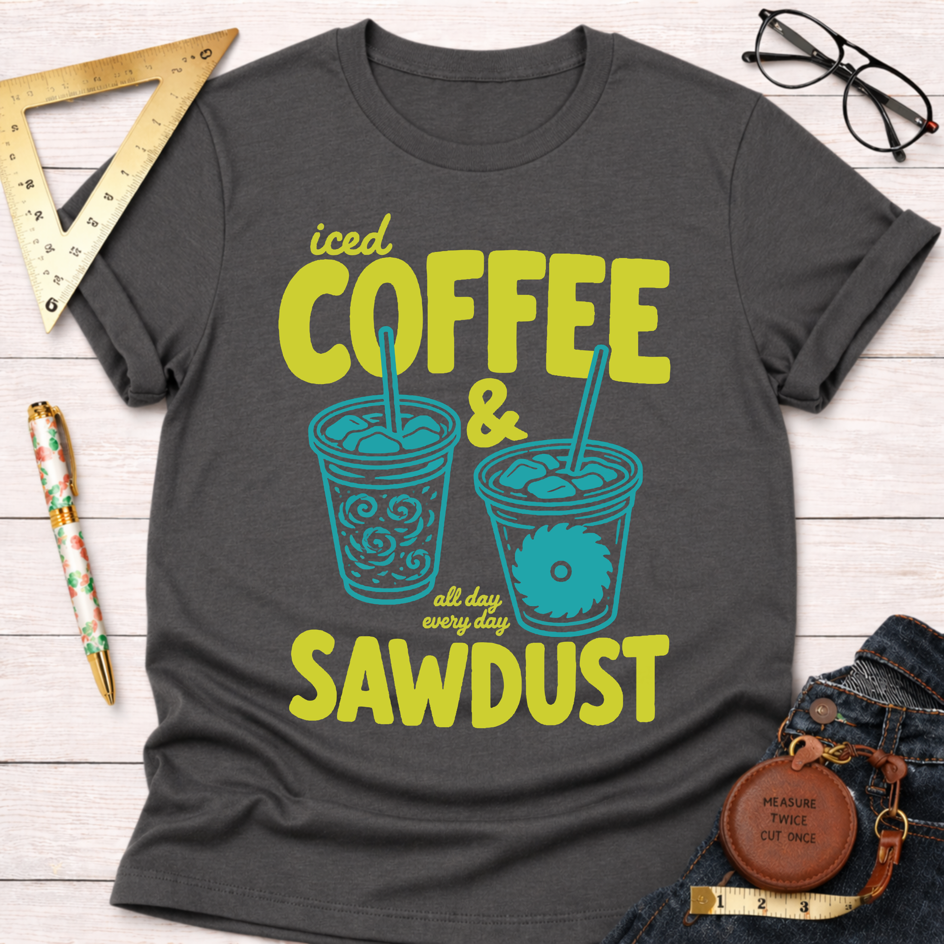 Iced Coffee And Sawdust LimeT-Shirt