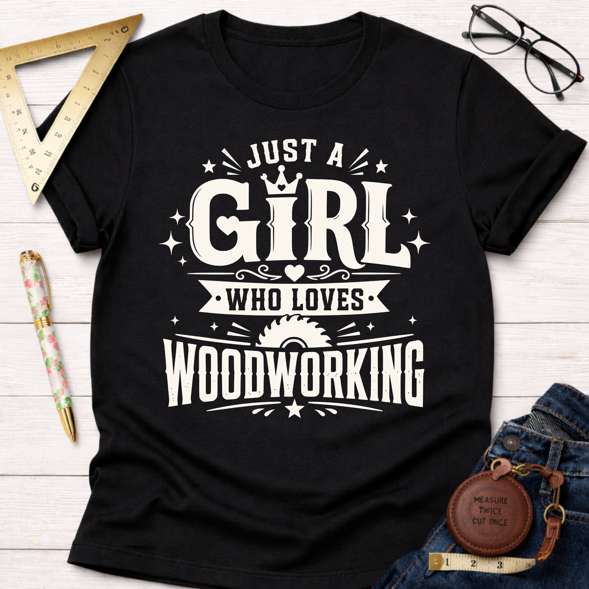 Just A Girl Who Loves Woodworking T-Shirt
