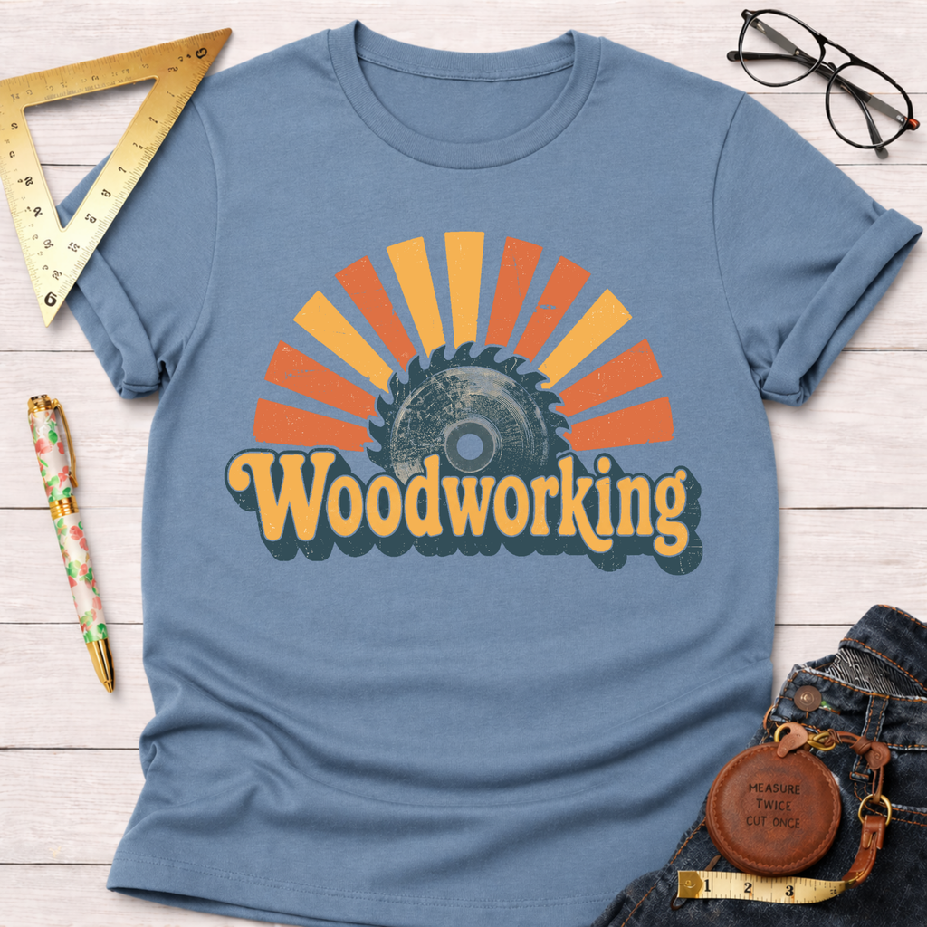 Vintage Woodworking Sunset T-Shirt