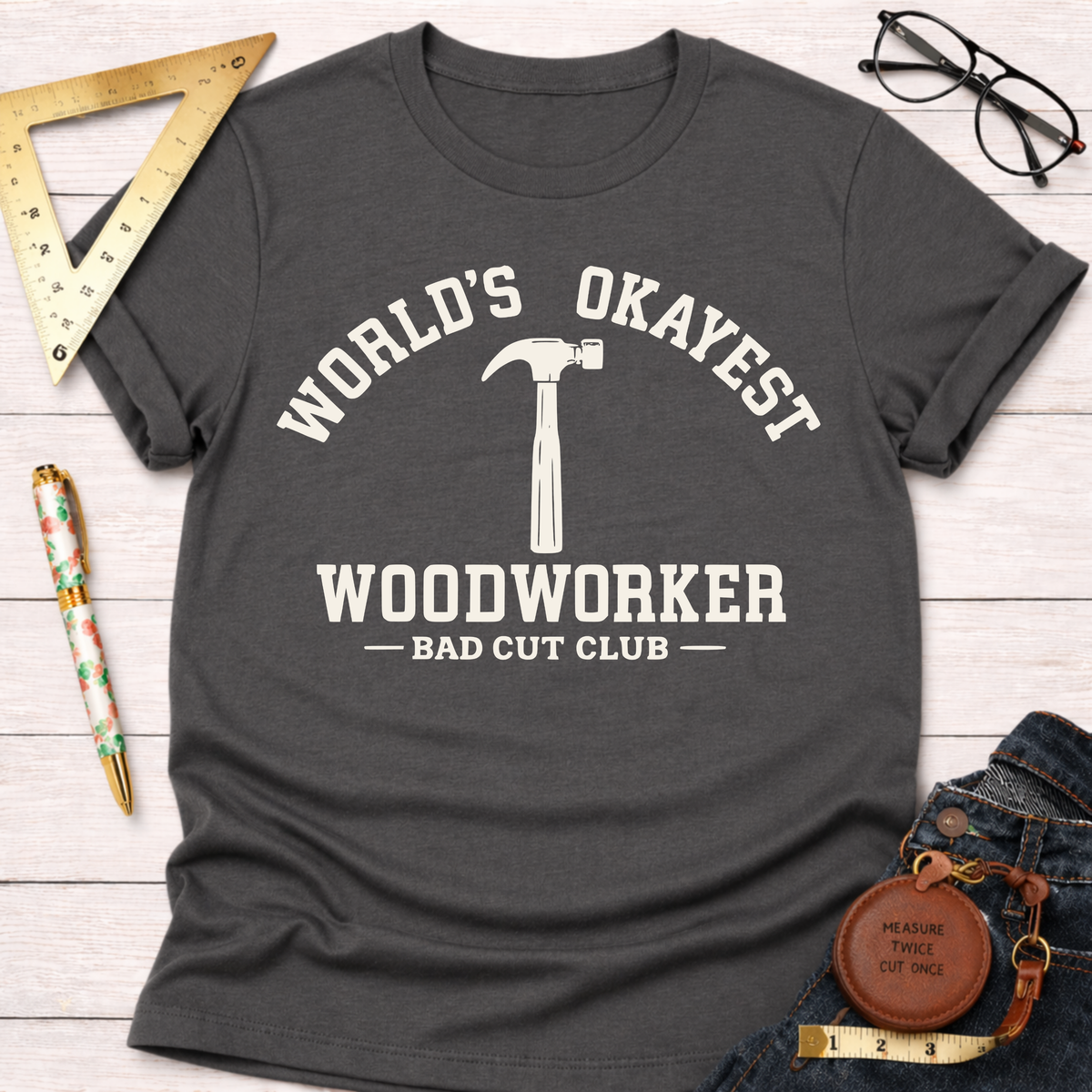 Worlds Okayest Woodworker T-Shirt